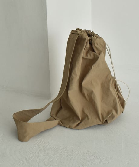 mb-bag2-02627　撥水 ナイロン ボンサックバッグ　グレージュ　モカ　ブラック