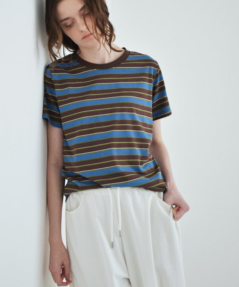 7月下旬～8月上旬入荷分 予約販売 nh-tops-02615 マルチボーダー T