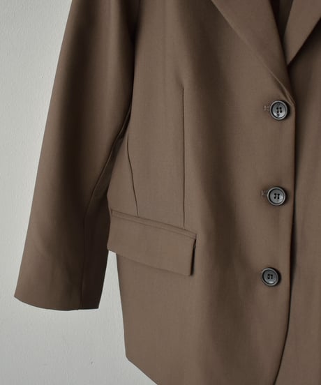 jacket-02023　3button テーラードジャケット　ブラウン