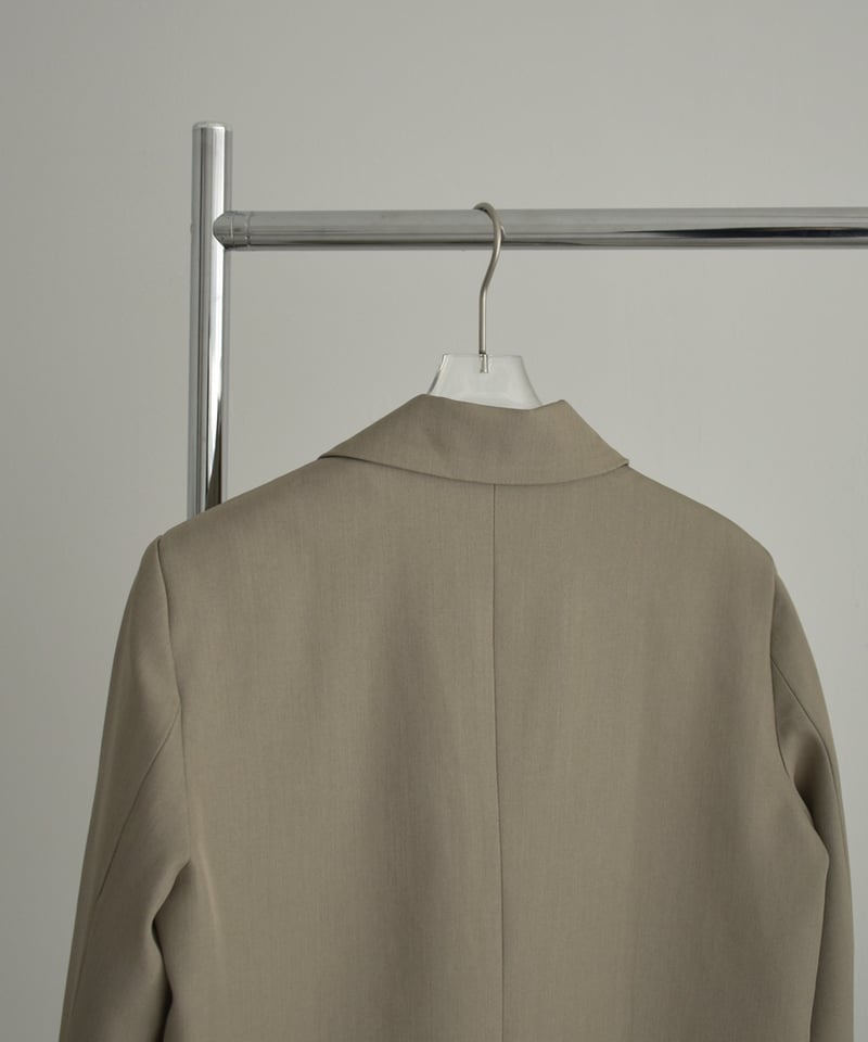 setup-02008 テーラードジャケット セットアップ カーキベージュ | L