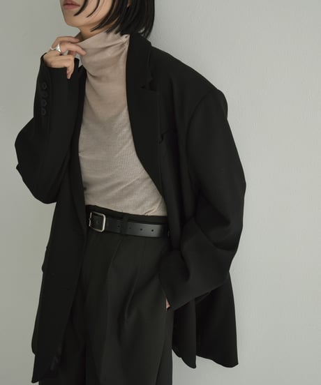 tops-02524　シアータートルネックトップス　ホワイト　ベージュ　グレー　ブラック