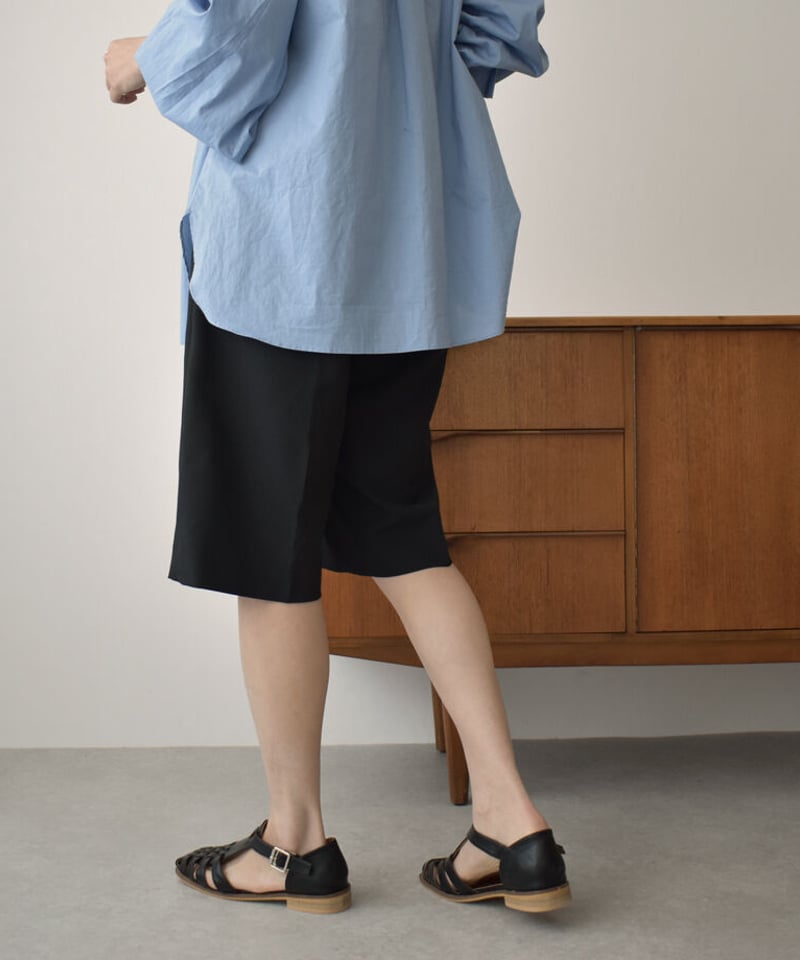 美品】chaos オールインワン ショートパンツ リネン ブラック ショート