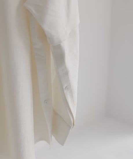 【STUDIO ENUL】 2way band collar shirt　100002