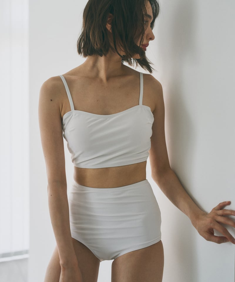 nh-swim-02460 バンドゥ スイムトップス ホワイト ブラック | L a v i