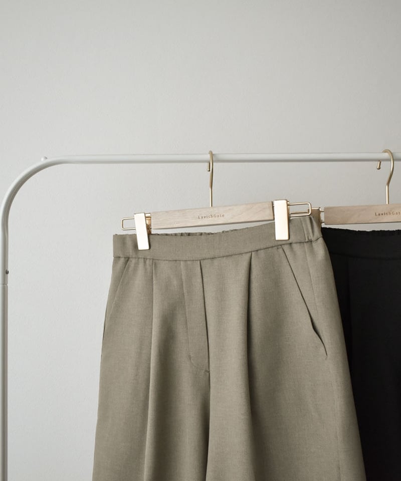 bottoms-04050 日本製 リネンライク 防シワ 接触冷感 ショート