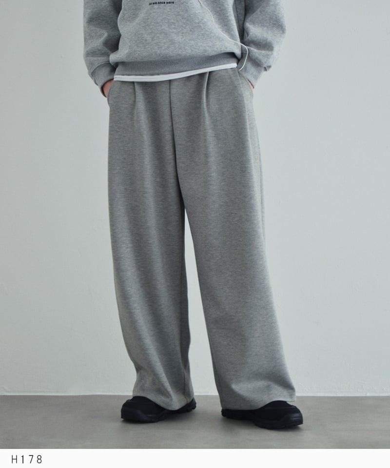 コムデギャルソン　グレー ワイドパンツ bottoms-02275 ウエストタック リラックス ワイドパンツ グレー