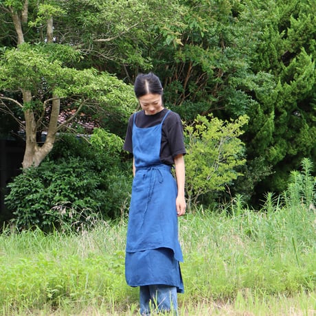 レイヤーエプロン〈藍染〉