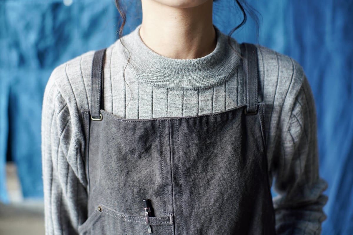 ワークウェア〈柿渋×鉄染〉【ロング】 | SUKIMONO STORE ワークウェア〈柿渋×鉄染〉【ロング】 | SUKIMONO STORE