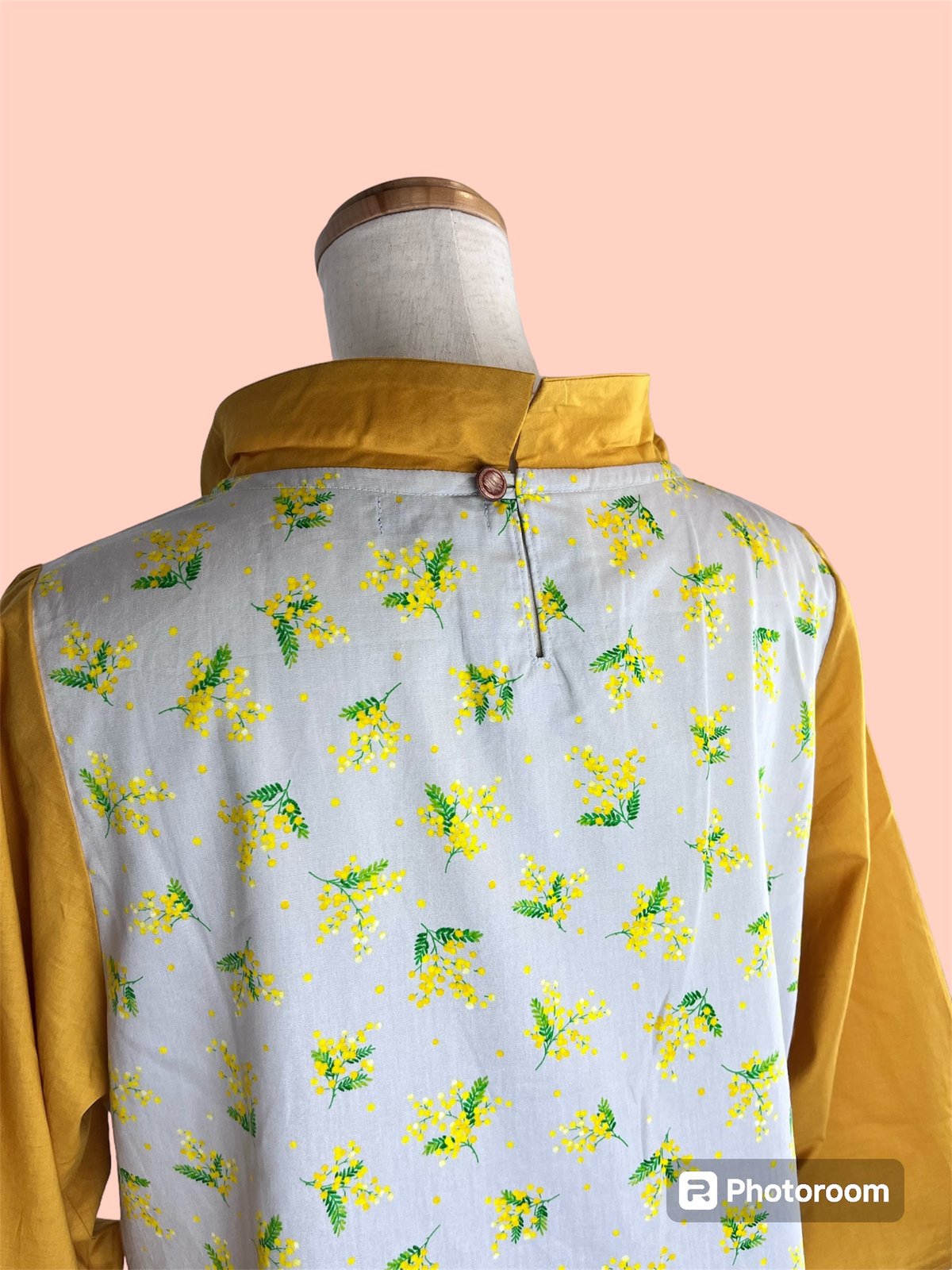 ミモザ柄のワンピース（裏地なし） | 撫子座オンラインストア