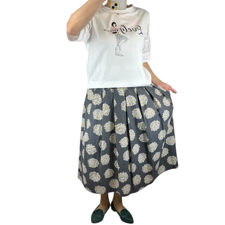 紫陽花のスカート（裏地あり）