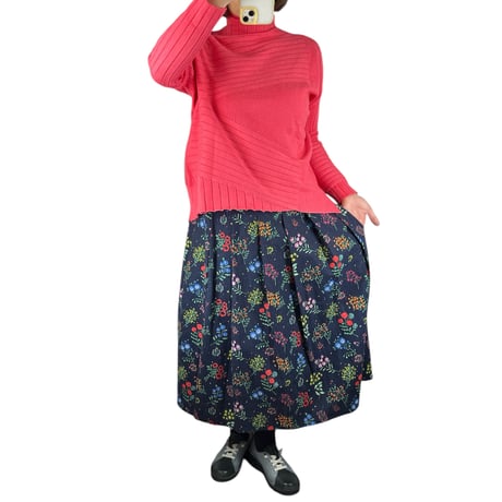 小花のスカート（裏地あり）