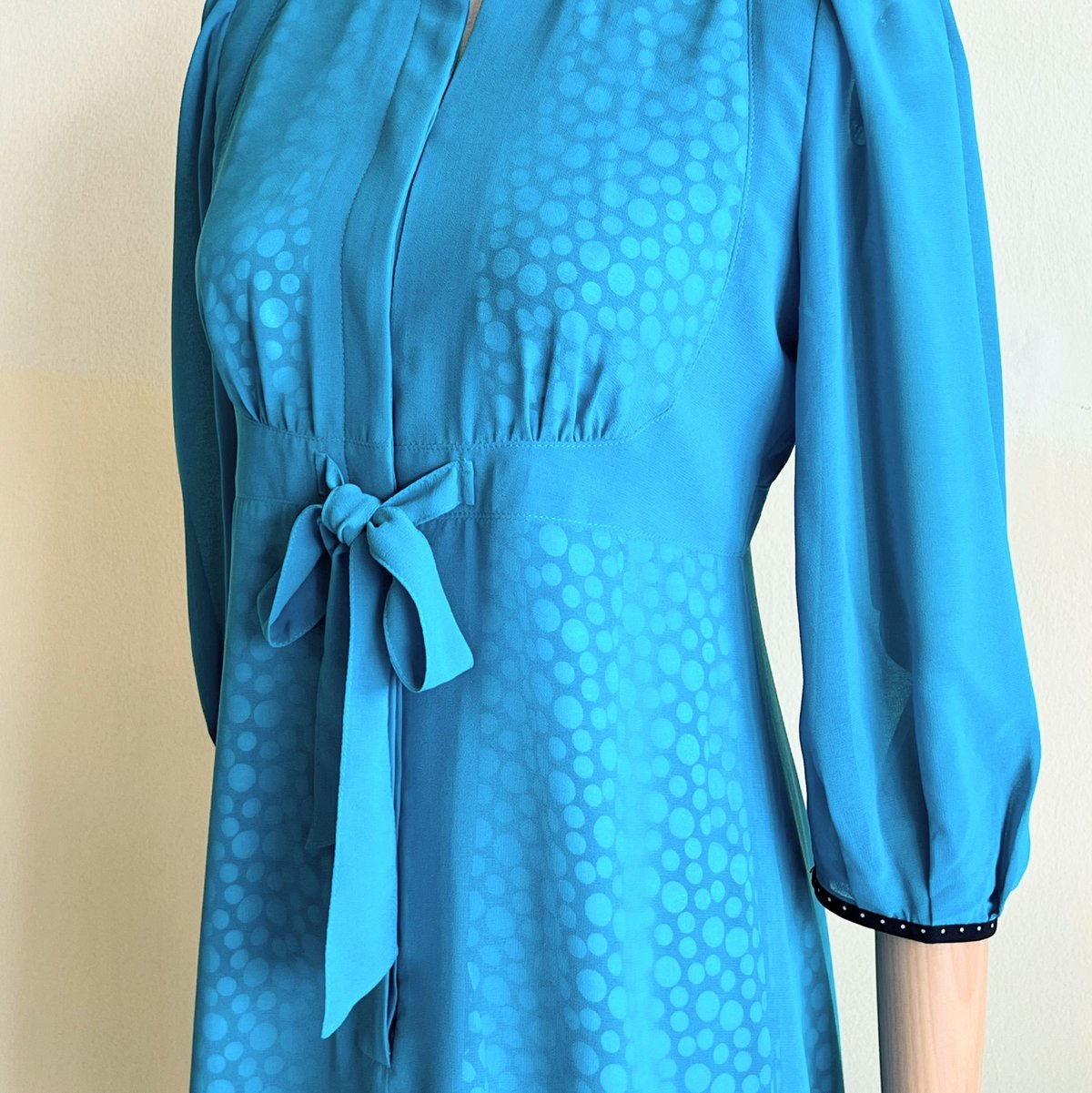 【NEW限定品】 OP-014LSY【ワンピース】ターコイズブルー／M・L | de Maison ワンピース