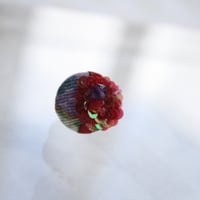 刺繍ブローチ（Kurumi和）アメジスト（２月誕生石）