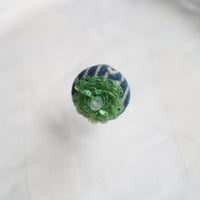 刺繍ブローチ（Kurumi和）アクアマリン（３月誕生石）