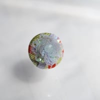 刺繍ブローチ（Kurumi和）アクアマリン（３月誕生石）
