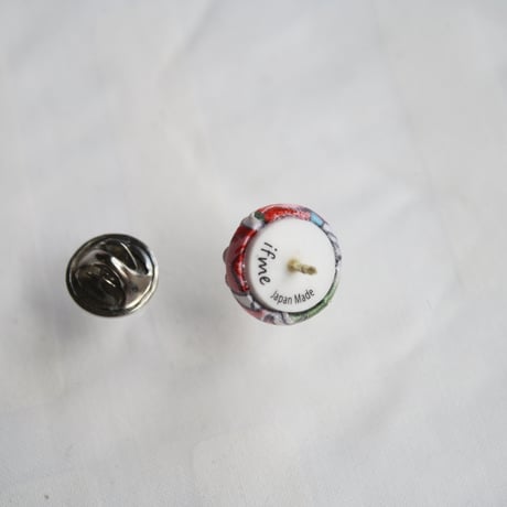 刺繍ブローチ（Kurumi和）オパール（１０月誕生石）