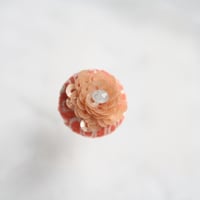 刺繍ブローチ（Kurumi和）ムーンストーン（６月誕生石）