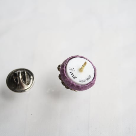 刺繍ブローチ（Kurumi和）アメジスト（２月誕生石）