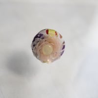 刺繍ブローチ（Kurumi和）オパール（１０月誕生石）