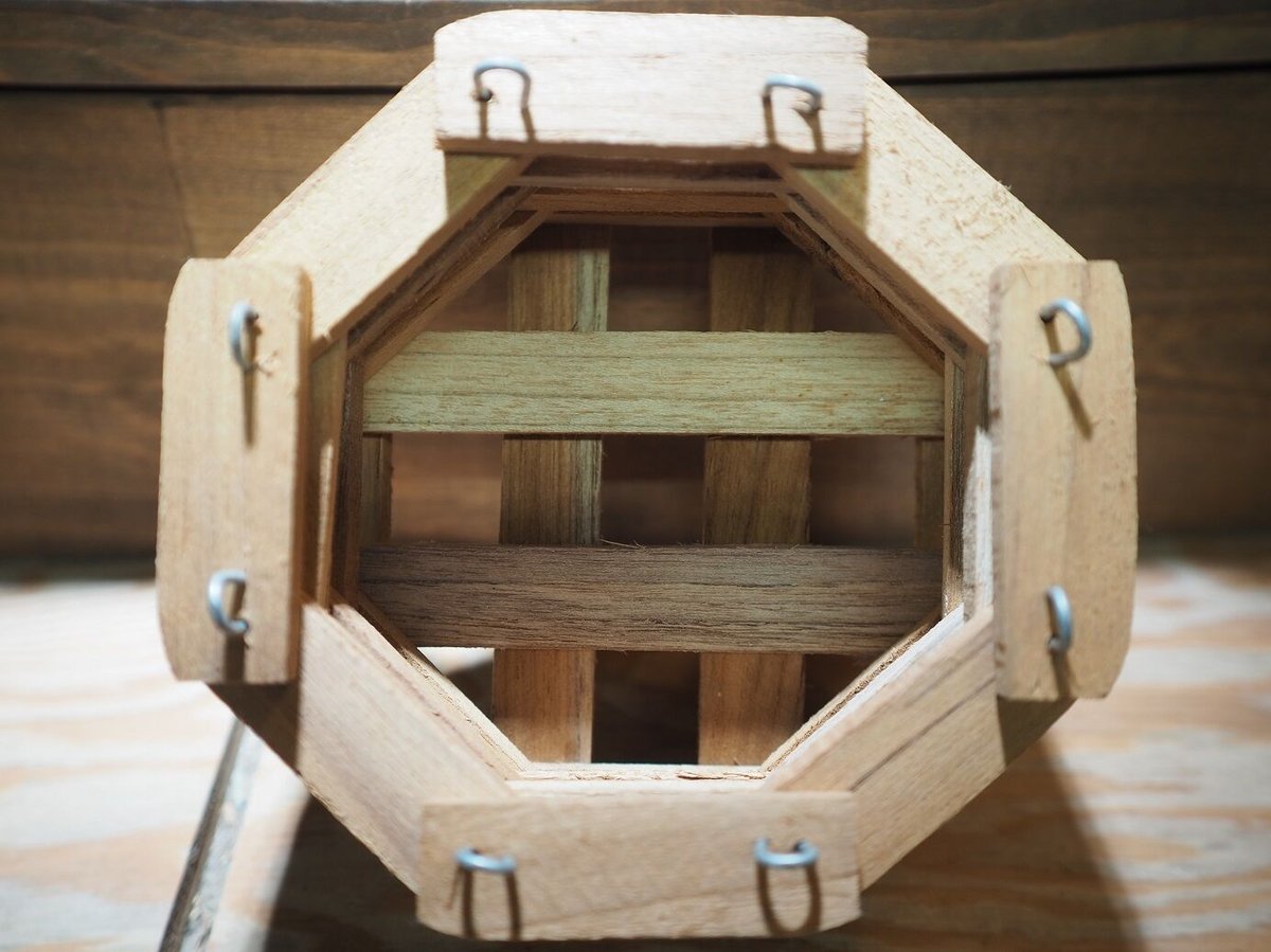 ■木製-木枠鉢(八角型) S-15×15㎝　×2個セット