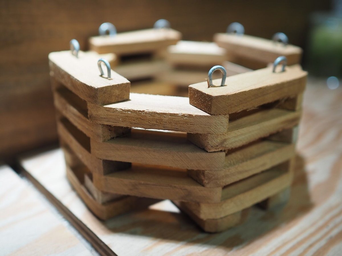■木製-木枠鉢(八角型) S-15×15㎝　×2個セット