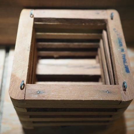 ■木製-木枠鉢(四角型) L-15×15㎝　×2個 セット
