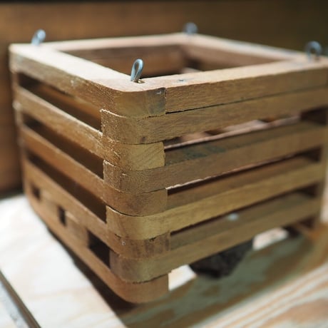 ■木製-木枠鉢(四角型) L-15×15㎝　×2個 セット