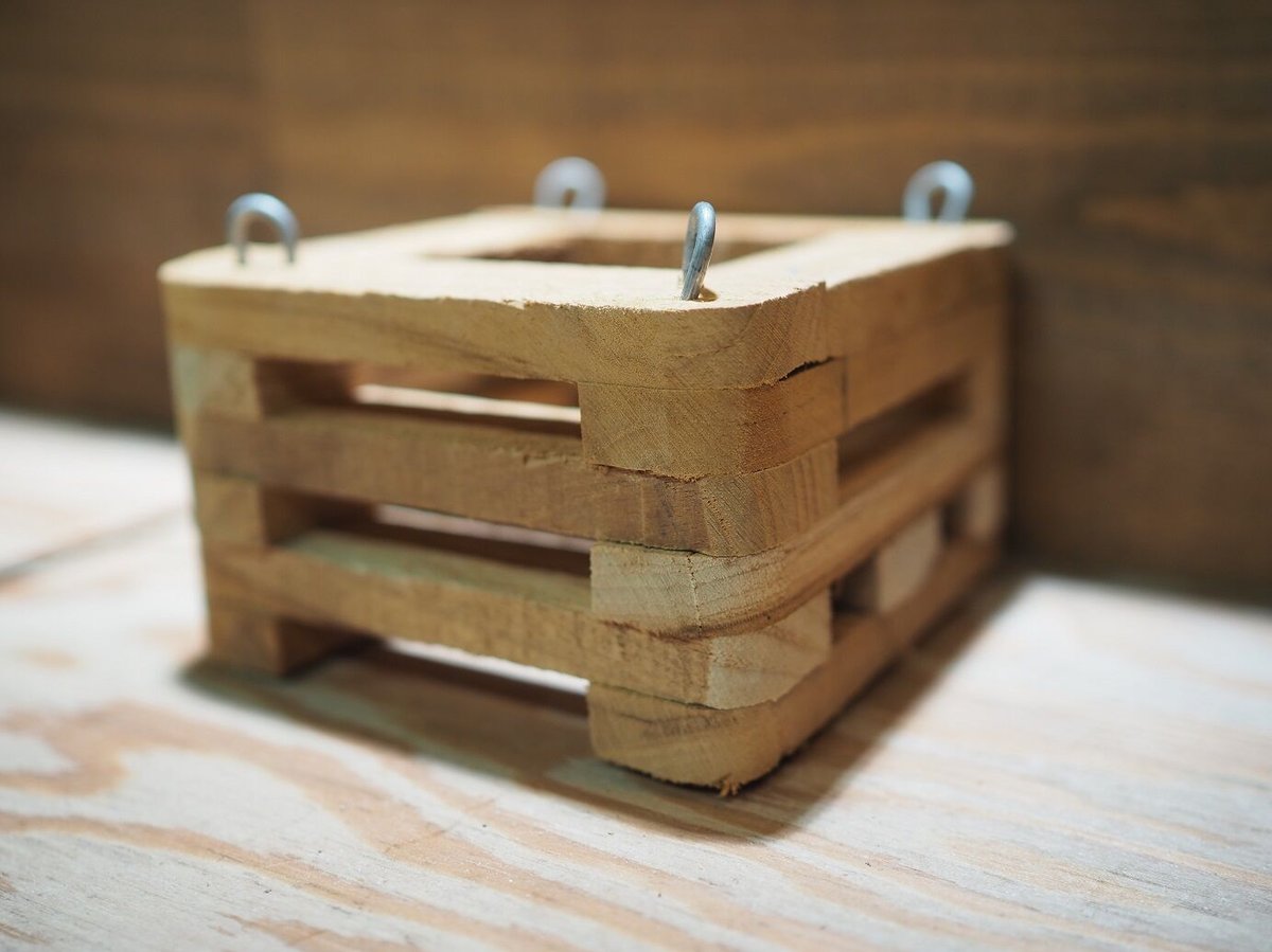 ■木製-木枠鉢(四角型) S-10×10㎝　×2個セット