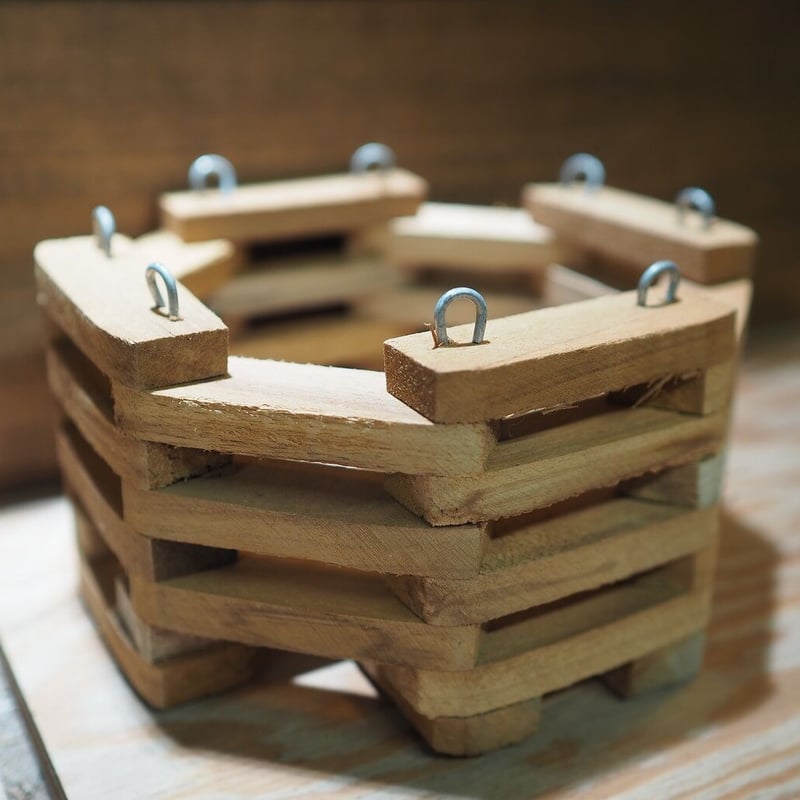 □木製-木枠鉢(八角型) S-15×15㎝ ×2個セット | 常葉植物園 Tokiwa Bot