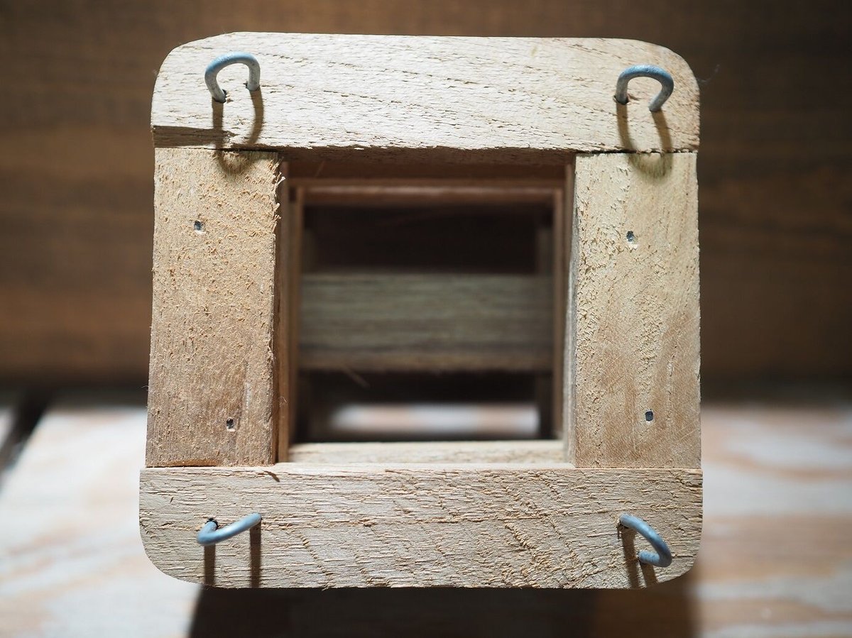■木製-木枠鉢(四角型) S-10×10㎝　×2個セット