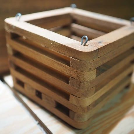 ■木製-木枠鉢(四角型) L-15×15㎝　×2個 セット