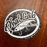 PHAT LAB　オンライン限定ステッカー　ブラックホワイト　L　２０㎝×17㎝