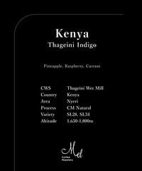 100g Kenya Thageini CM Natural Indigo