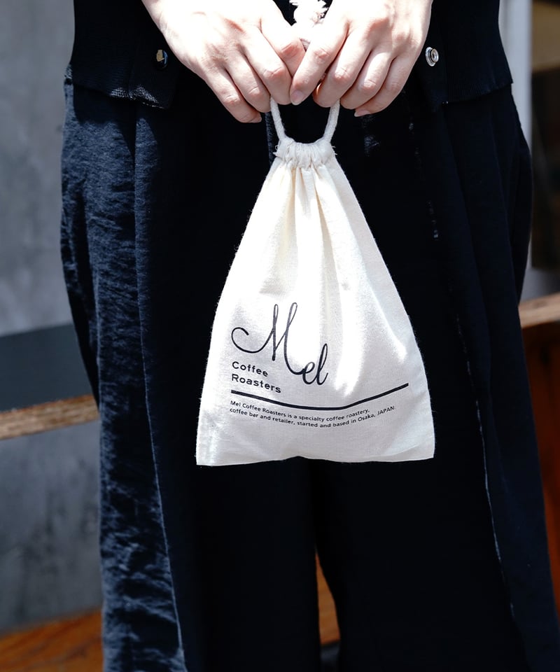 Drawstring bag | White | Mel Coffee Roasters