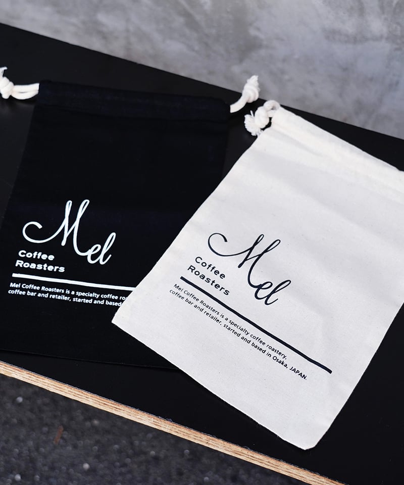 Drawstring bag | White | Mel Coffee Roasters