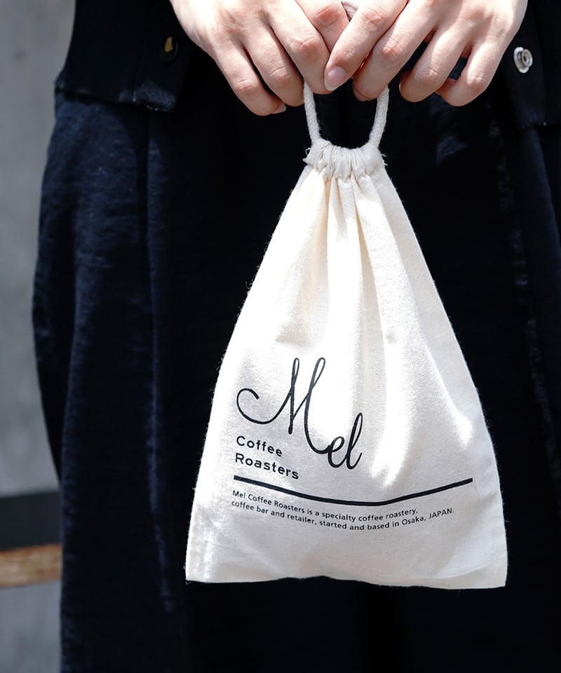 Drawstring bag | White | Mel Coffee Roasters