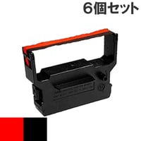IR-61  ( RB ) レッド＆ブラック インクリボン カセット CITIZEN (シチズン) 汎用新品 （6個セットで、1個あたり1000円です。）