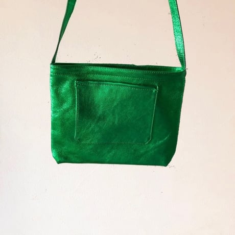 イタリアンレザー　サコッシュ Green Itarian leather pochette