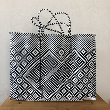 L size Mexican Plastic Tote bag メキシカントートバッグ　ロングハンドル