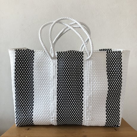 L size Mexican Plastic Tote bag メキシカントートバッグ　ショートハンドル