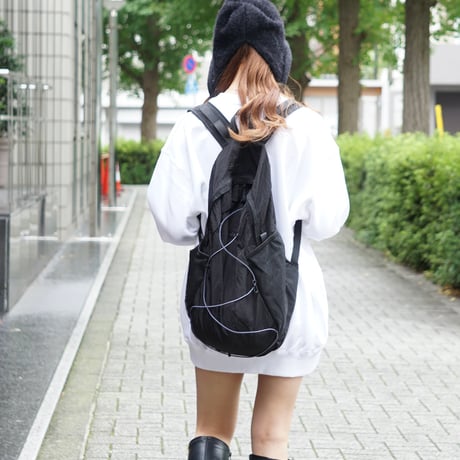 Drawcord nylon backpack