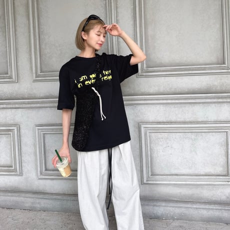 Tuck wide Pants