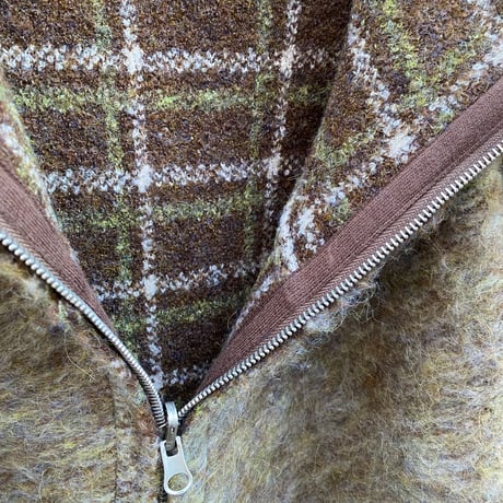 Check knit Hoodie