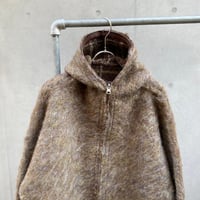 Check knit Hoodie