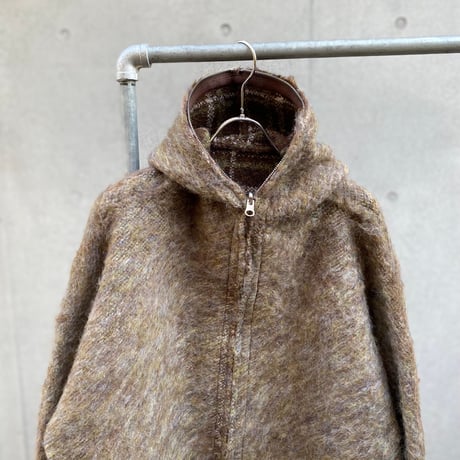 Check knit Hoodie