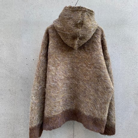 Check knit Hoodie