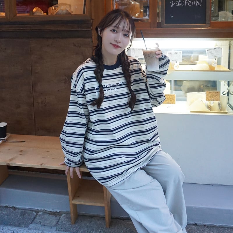 Ice cream Border L/Tee | Jayne K