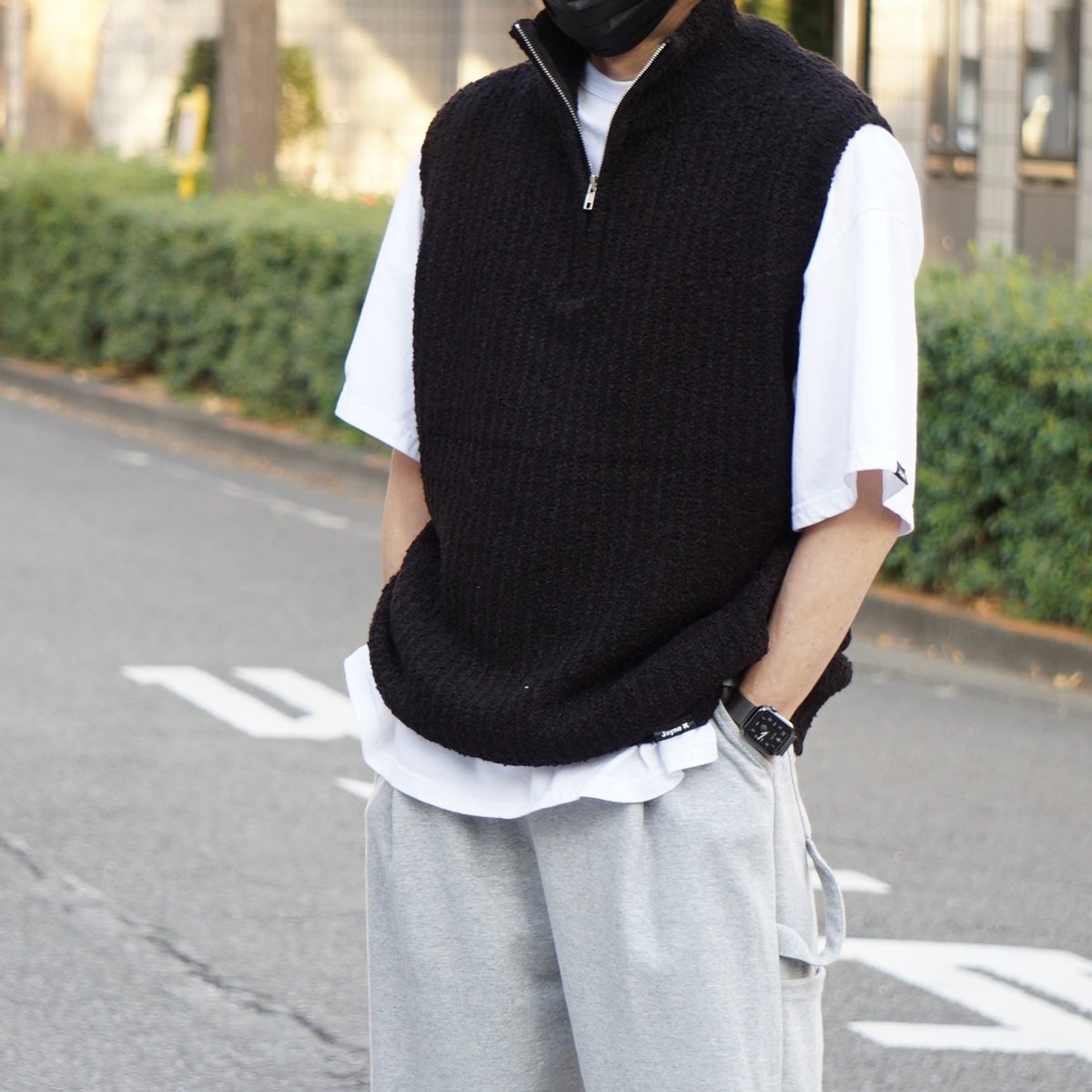 Half zip knit Vest | Jayne K