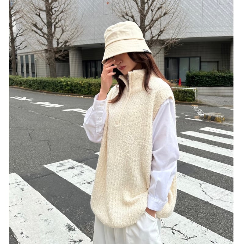 Half zip knit Vest | Jayne K