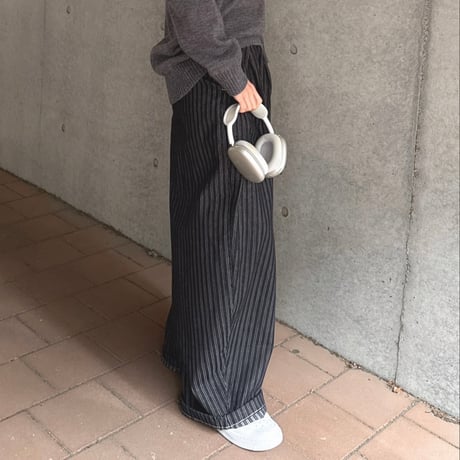 Curved Stripe Pants